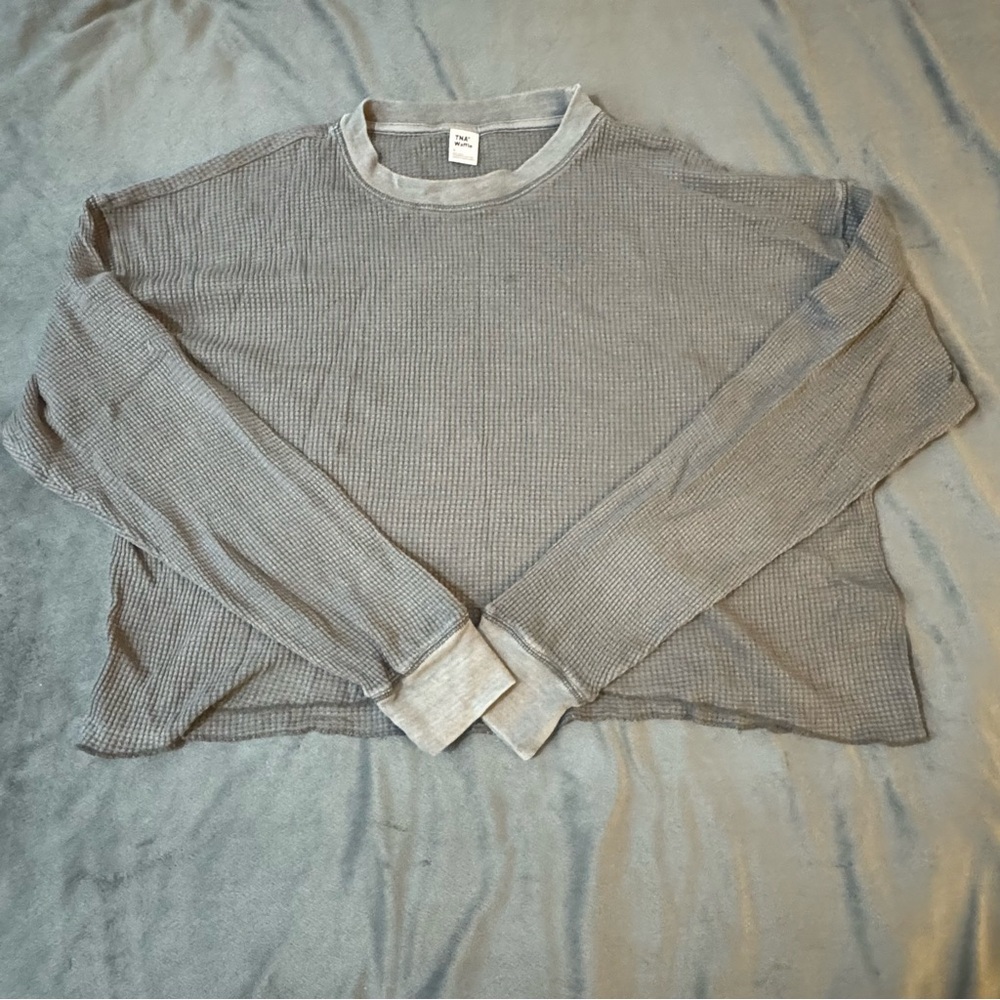 TNA Waffle Knit Gray Top

#1170
